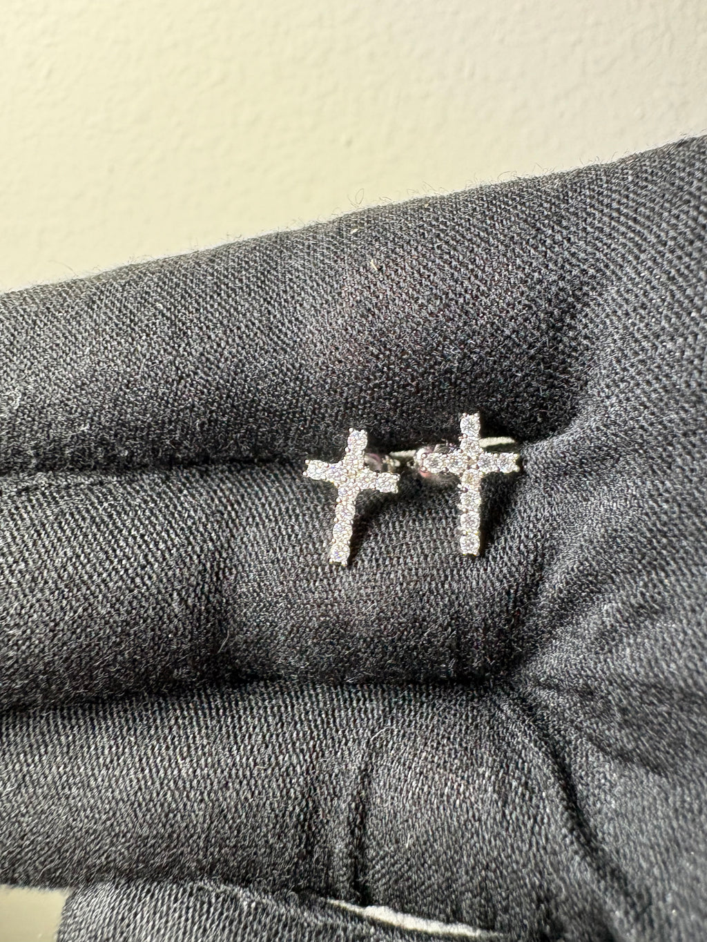 “Cross Earrings” Moissanite S925