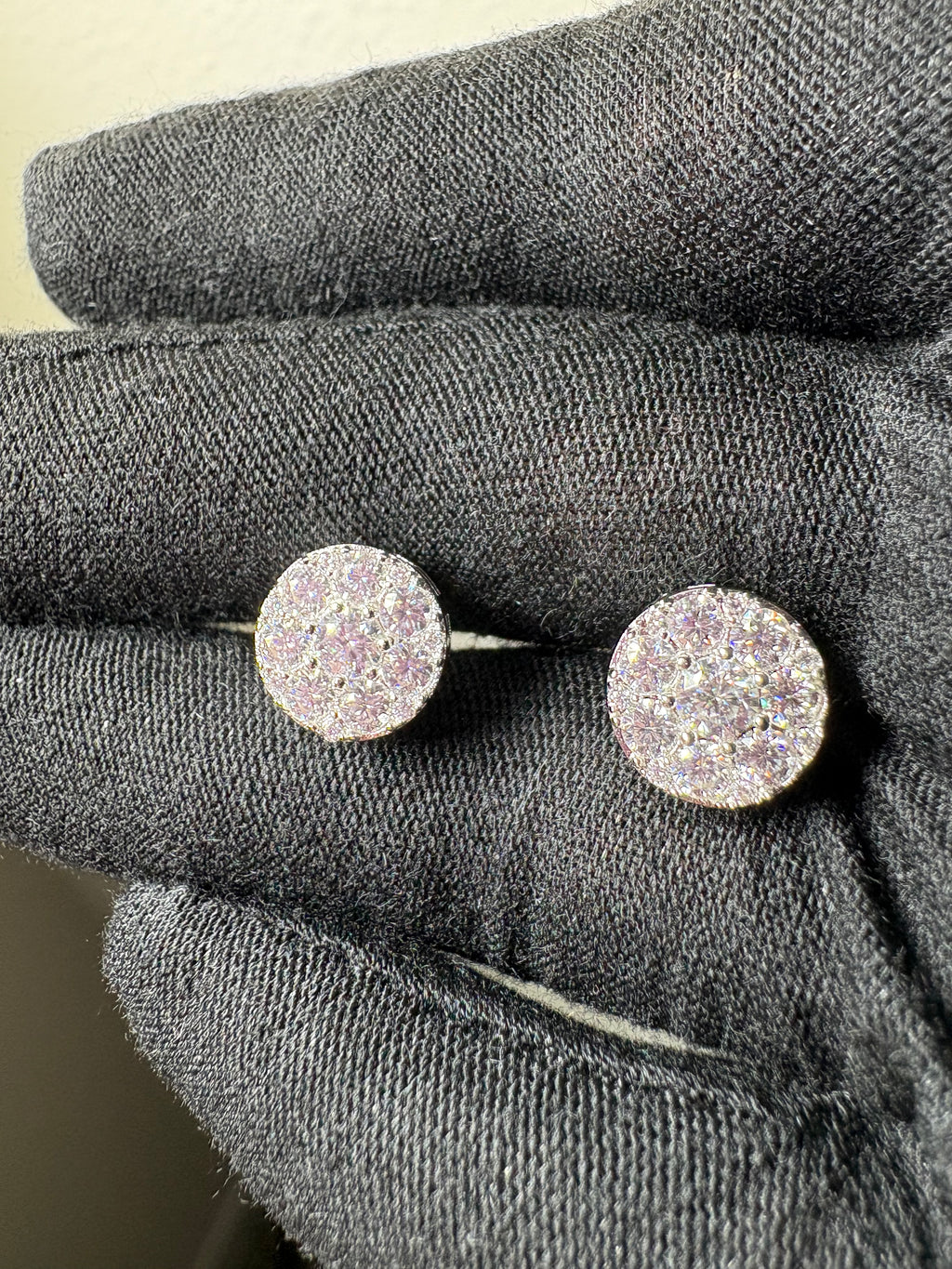 “Round Cluster Earrings” Moissanite S925