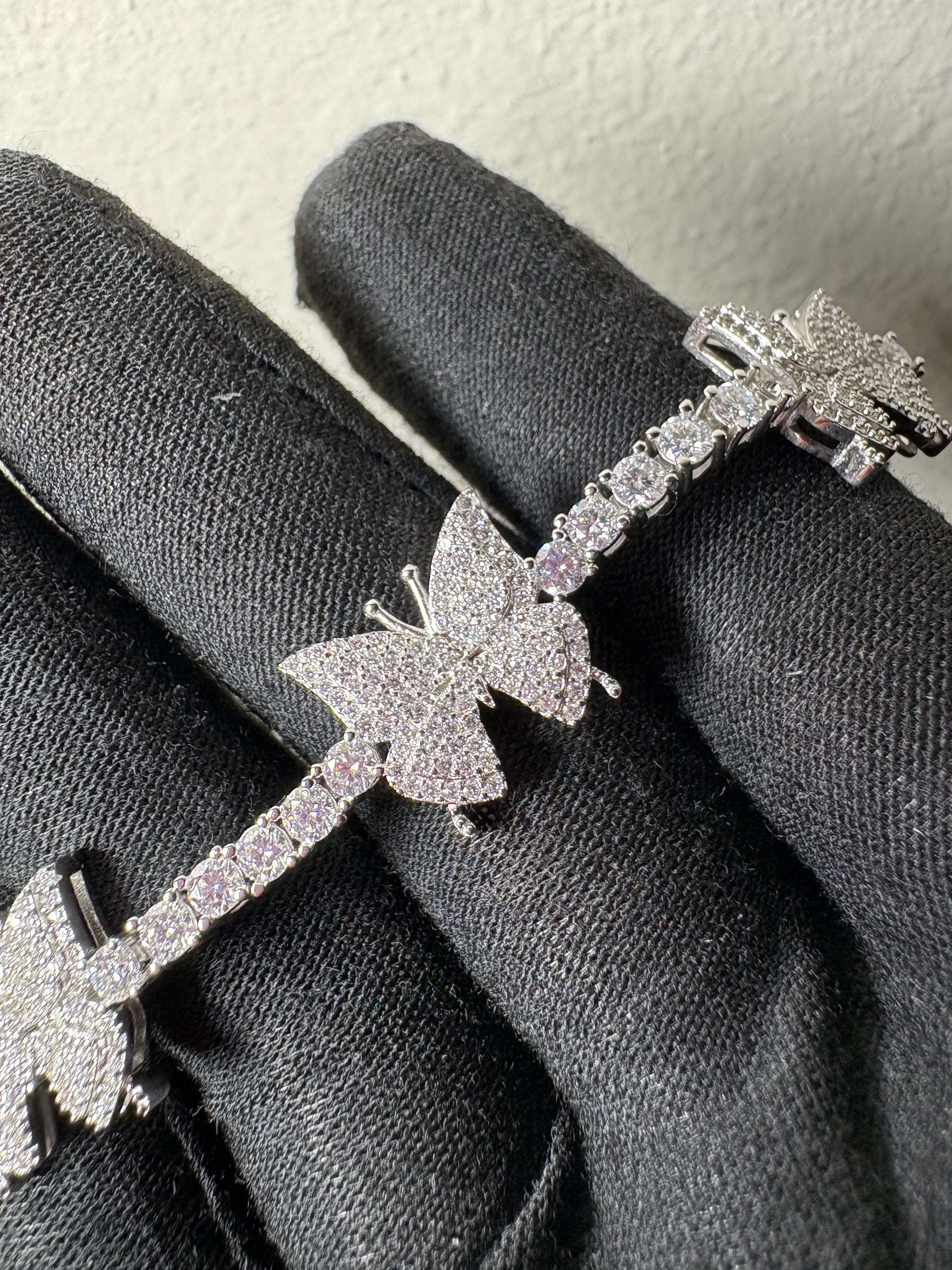 “Butterfly Tennis Bracelet” Moissanite S925