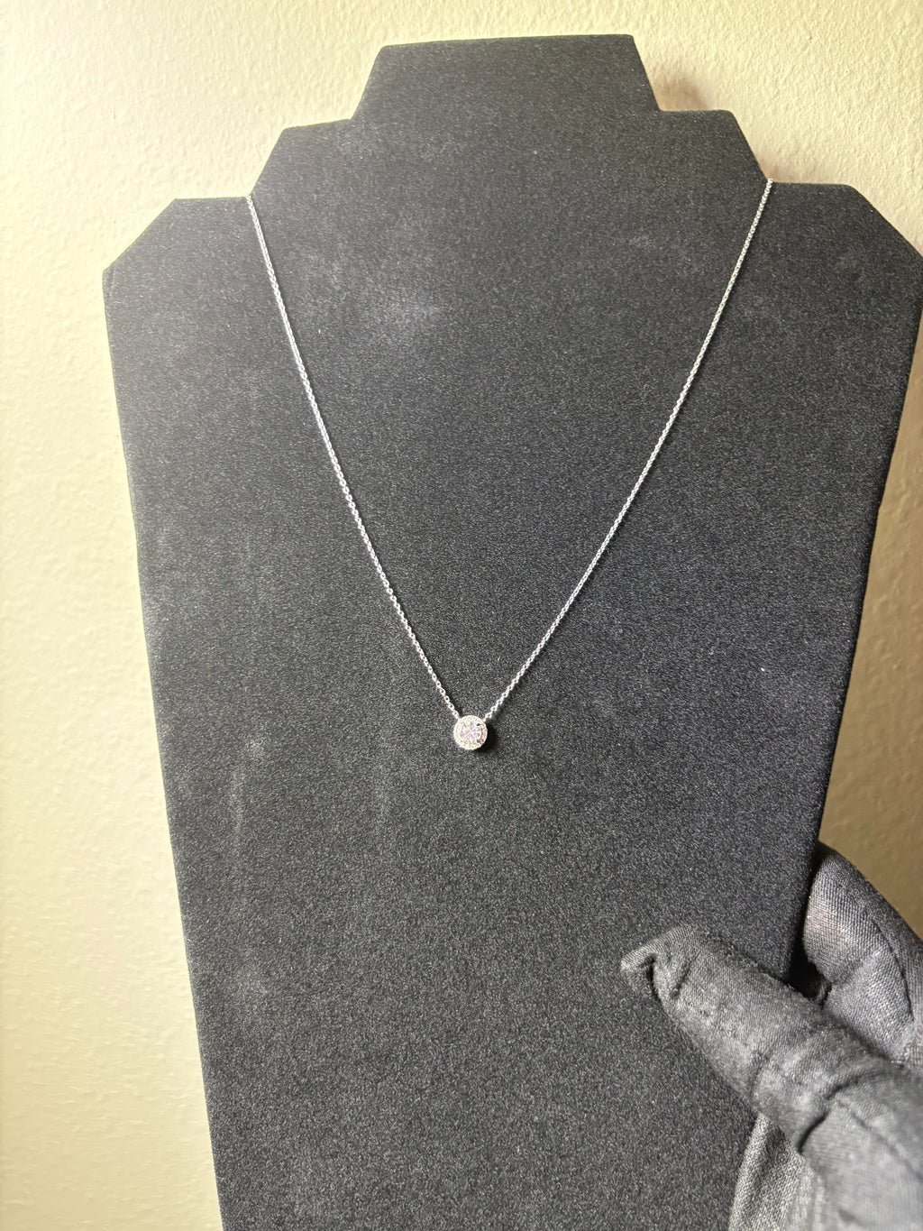 “Stud Necklace” Moissanite S925