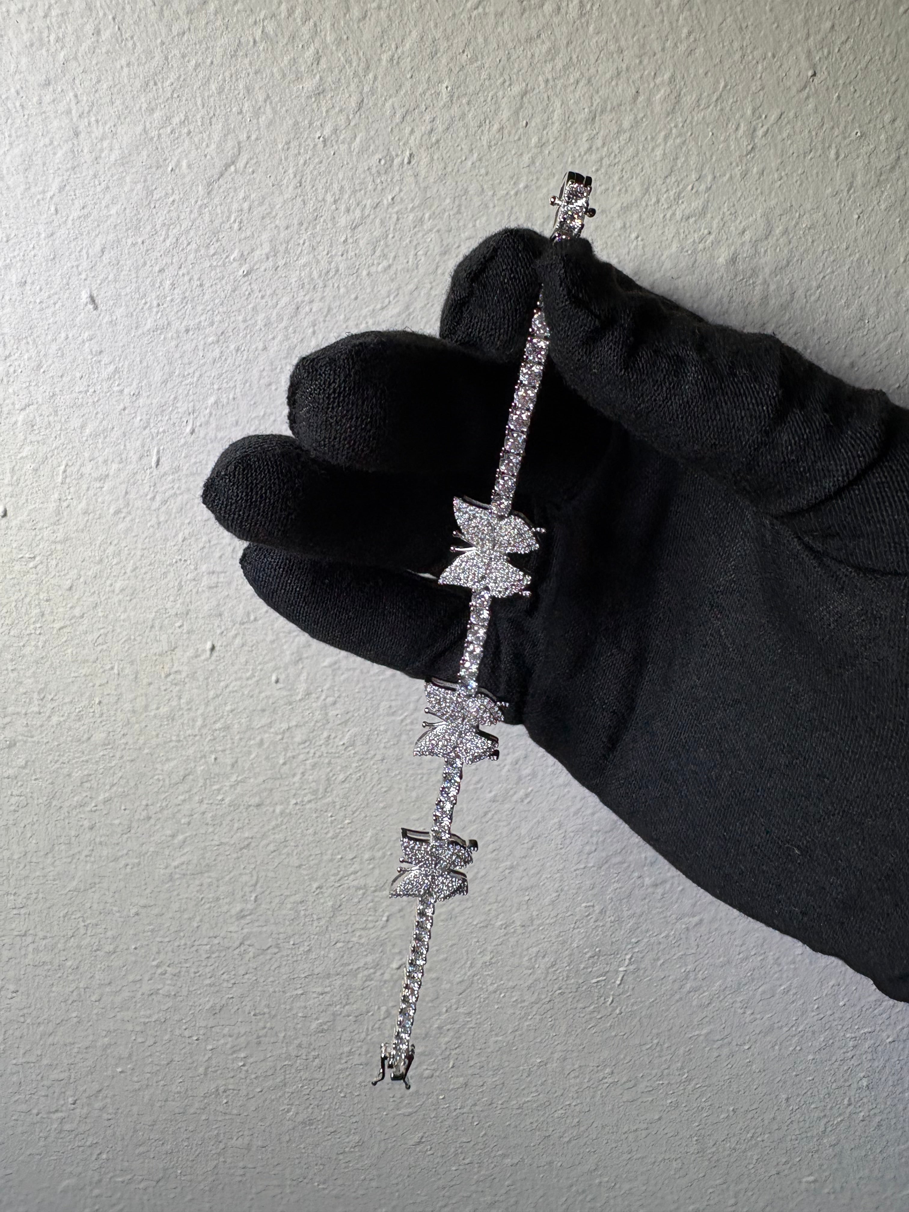 “Butterfly Tennis Bracelet” Moissanite S925
