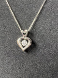 “Dancing Heart Necklace” Moissanite S925