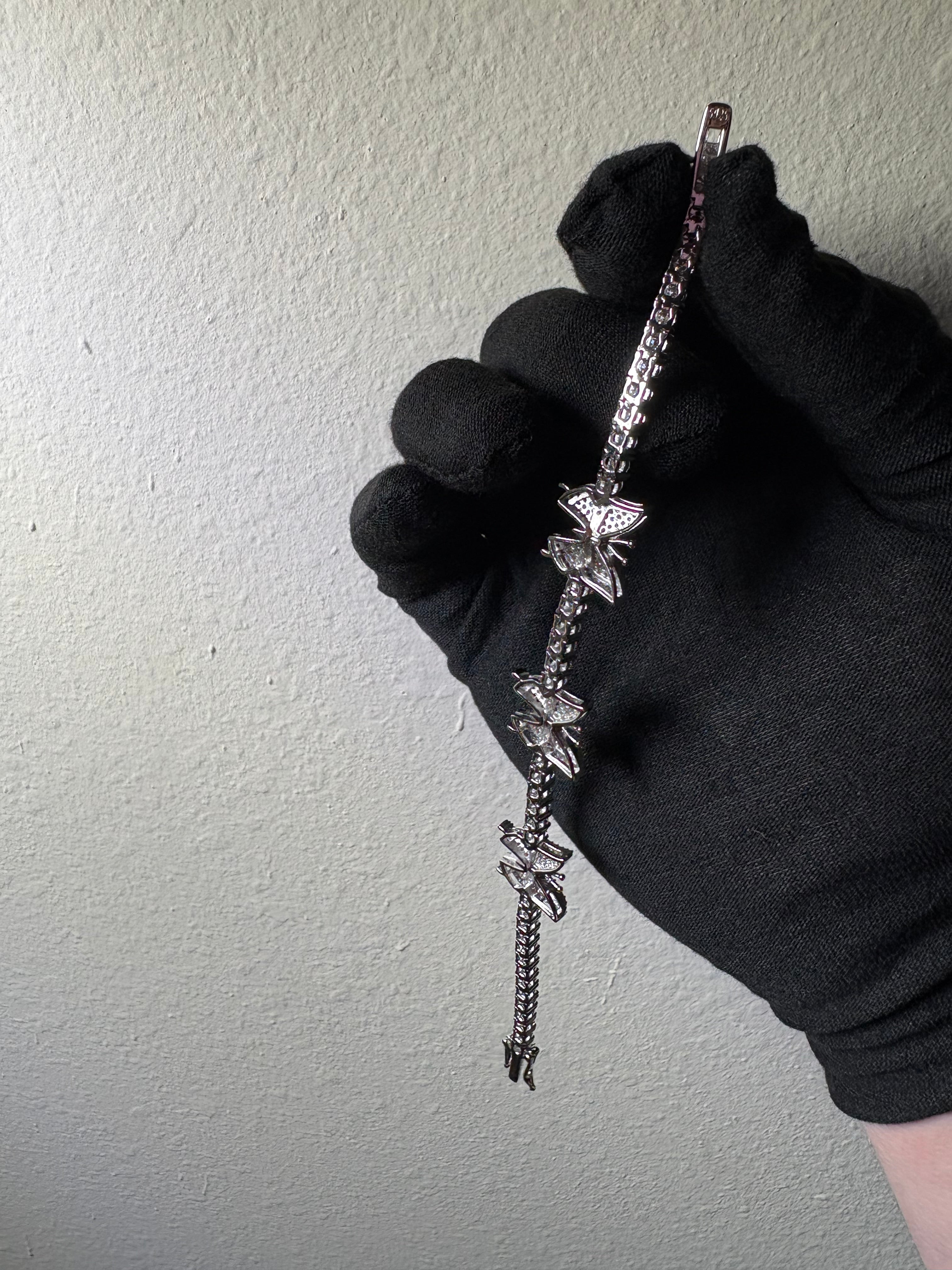 “Butterfly Tennis Bracelet” Moissanite S925